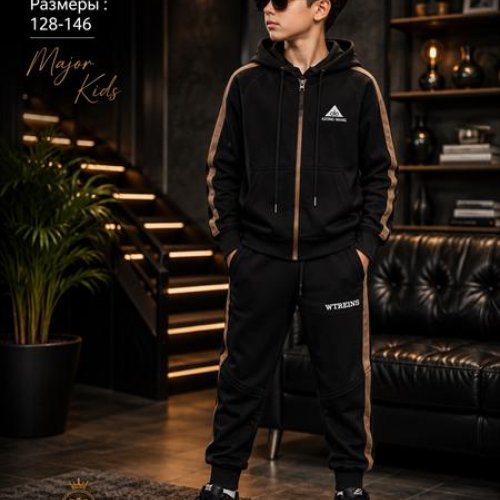 Костюм спорт Major kids (128-146) T2608 black (деми) Major kids T2608 black