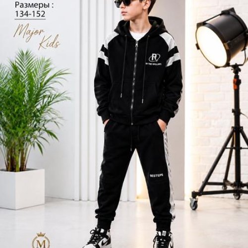 Костюм спорт Major kids (134-152) T2612 black (деми) Major kids T2612 black