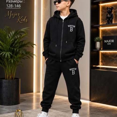 Костюм спорт Major kids (128-146) T2607 black (деми) Major kids T2607 black