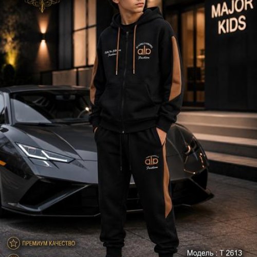 Костюм спорт Major kids (146-164) T2613 black-brown (деми) Major kids T2613 black-brown