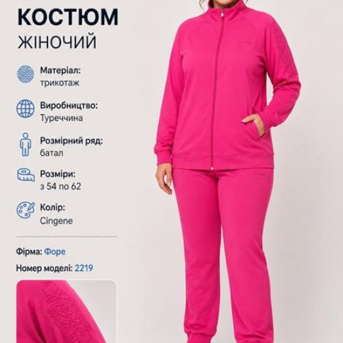 Костюм спорт AZT (54-62) AZ1199-2219 crimson (деми) AZT AZ1199-2219 crimson