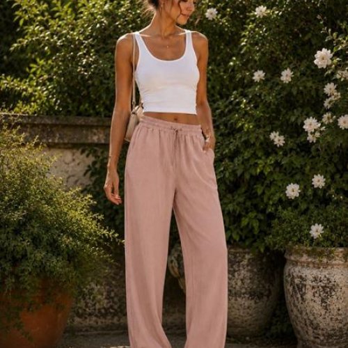 Штаны спорт Loren (42-56) 605 beige (деми) Loren 605 beige