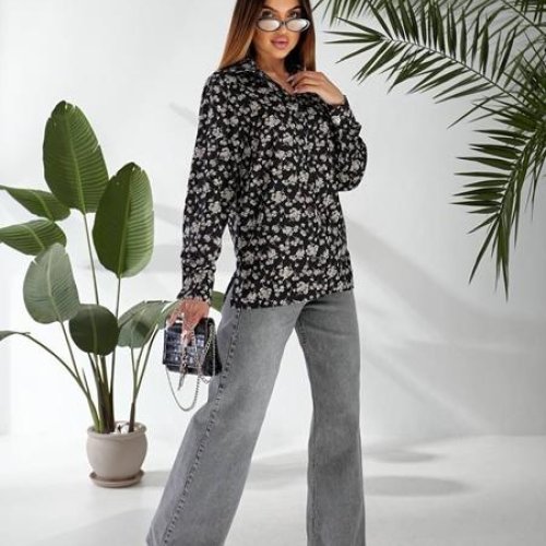 Рубашка Loren (42-56) 750 black (деми) Loren 750 black