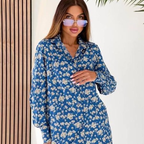 Рубашка Loren (42-56) 750 blue (деми) Loren 750 blue
