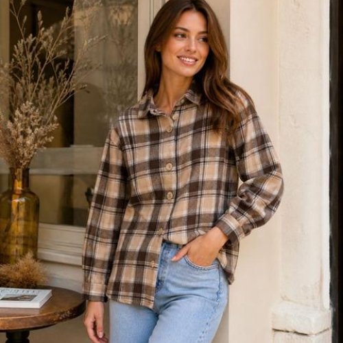 Рубашка Loren (42-56) 759-1 beige (деми) Loren 759-1 beige