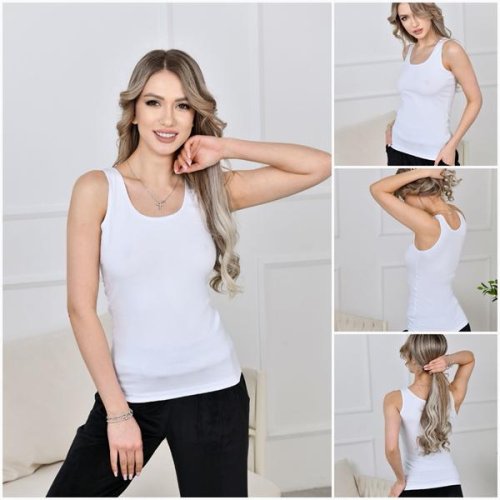 Майка Trikotag (M-3XL) 3002 white (лето) Trikotag 3002 white