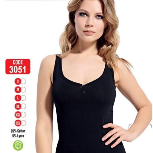 Майка Trikotag (M-3XL) 3051 black (лето) Trikotag 3051 black