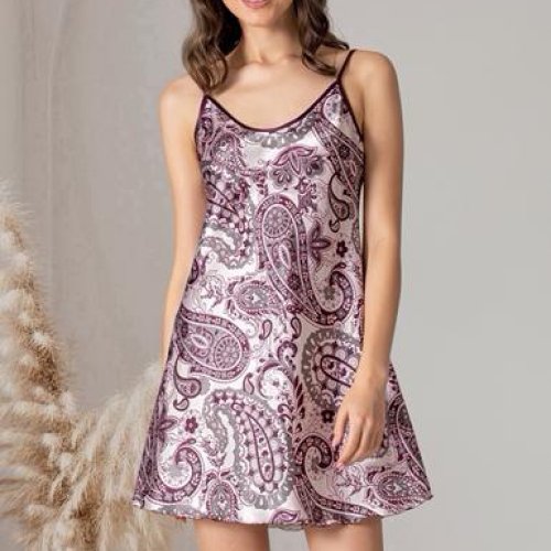 Ночнушка Trikotag (S-XL) T715 wine (лето) Trikotag T715 wine