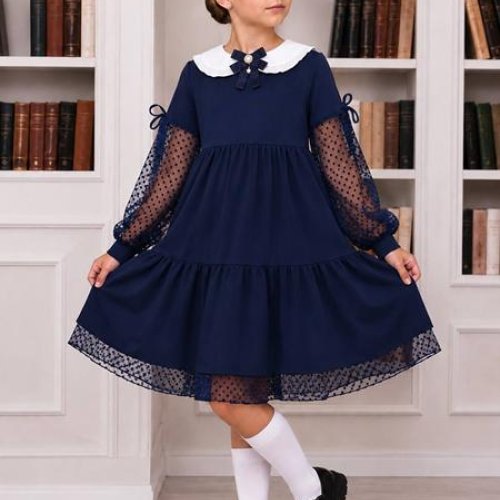 Платье Alisa Brand (128-152) 710-1523 navy (деми) Alisa Brand 710-1523 navy