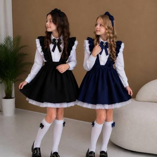 Сарафан Alisa Brand (122-140) 924-1523 navy (лето) Alisa Brand 924-1523 navy