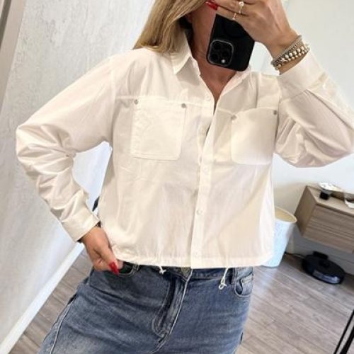 Рубашка Lora (M-XL) LR1708 white (деми) Lora LR1708 white