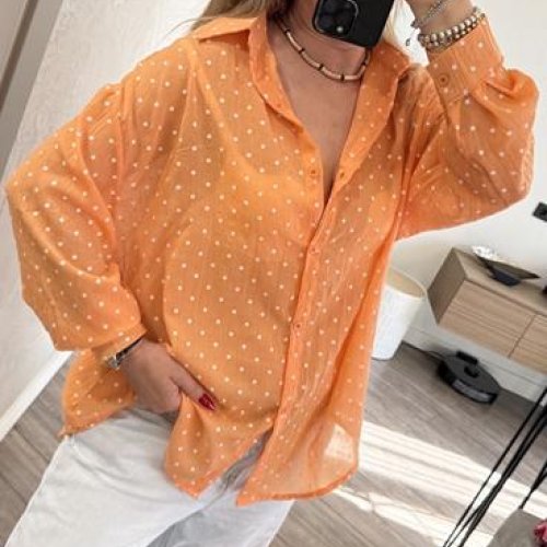 Рубашка Lora (M-XL) LR1709 orange (деми) Lora LR1709 orange
