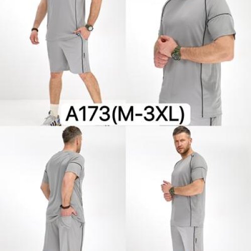 Костюм Ale-Ate (M-3XL) A173 grey (лето) Ale-Ate A173 grey