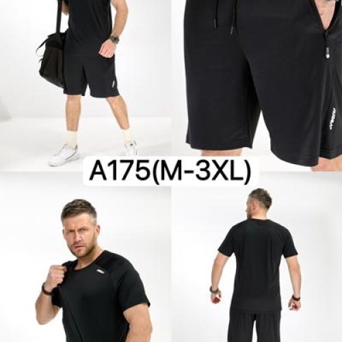 Костюм Ale-Ate (M-3XL) A175 black (лето) Ale-Ate A175 black