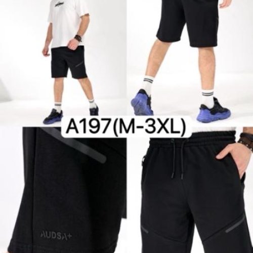 Шорты Ale-Ate (M-3XL) A197 black (лето) Ale-Ate A197 black