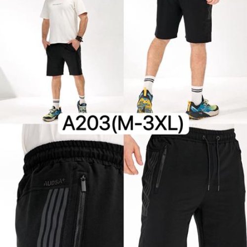 Шорты Ale-Ate (M-3XL) A203 black (лето) Ale-Ate A203 black