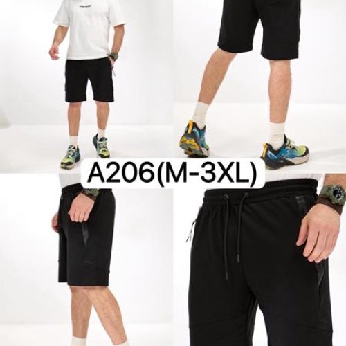 Шорты Ale-Ate (M-3XL) A206 black (лето) Ale-Ate A206 black