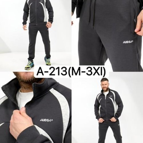 Костюм спорт Ale-Ate (M-3XL) A213 d.grey (лето) Ale-Ate A213 d.grey