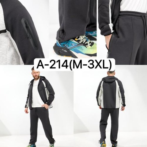 Костюм спорт Ale-Ate (M-3XL) A214 d.grey (лето) Ale-Ate A214 d.grey