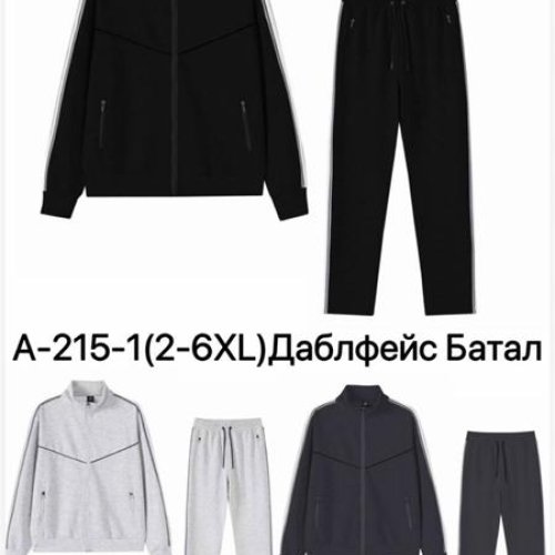 Костюм спорт Ale-Ate (2XL-6XL) A215 d.grey (деми) Ale-Ate A215 d.grey
