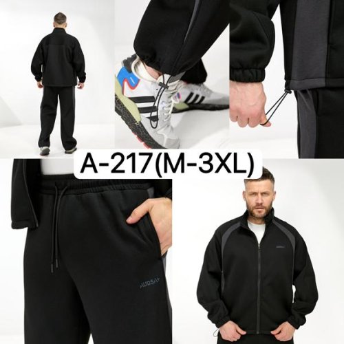 Костюм спорт Ale-Ate (M-3XL) A217 black (лето) Ale-Ate A217 black