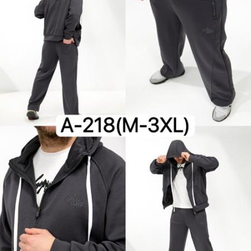 Костюм спорт Ale-Ate (M-3XL) A218 d.grey (лето) Ale-Ate A218 d.grey