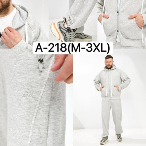 Костюм спорт Ale-Ate (M-3XL) A218 l.grey (лето) Ale-Ate A218 l.grey
