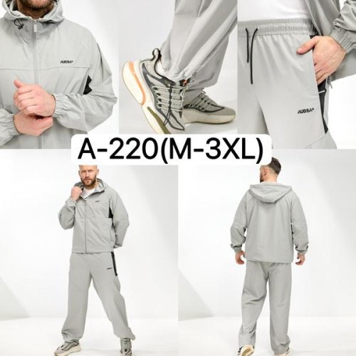 Костюм спорт Ale-Ate (M-3XL) A220 grey (лето) Ale-Ate A220 grey