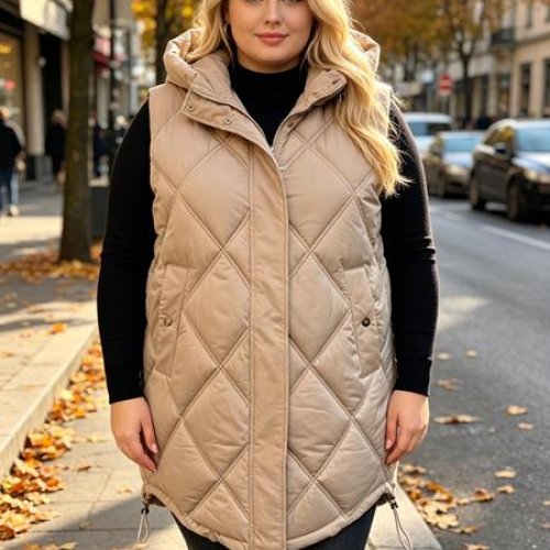 Жилетка Jacket (52-60) 6605 beige (деми) Jacket 6605 beige