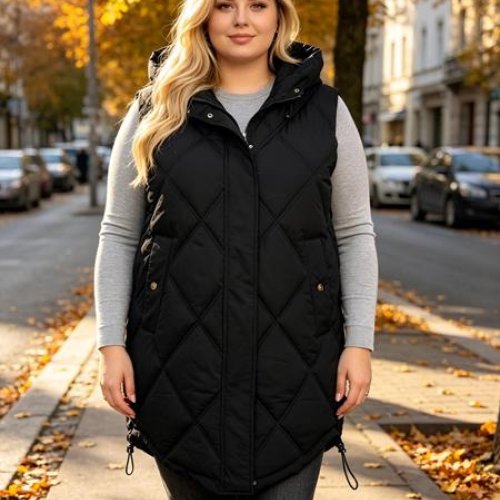 Жилетка Jacket (52-60) 6605 black (деми) Jacket 6605 black