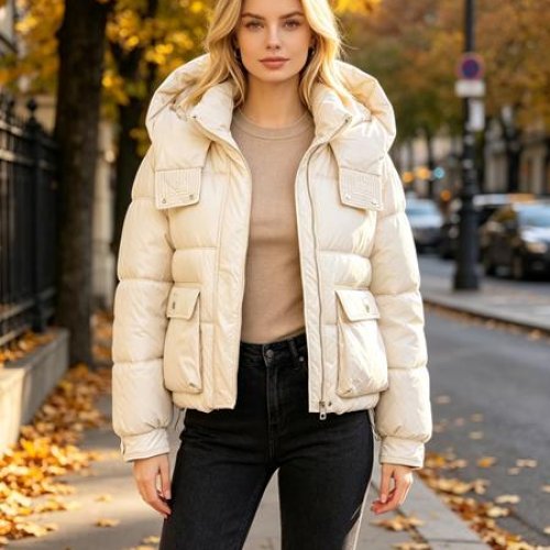 Куртка Jacket (L-2XL) B2605 beige (деми) Jacket B2605 beige