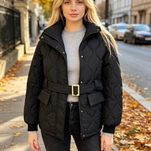 Куртка Jacket (M-XL) B8821 black (деми) Jacket B8821 black