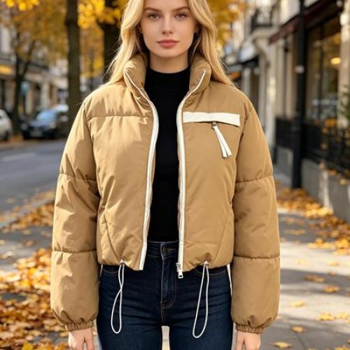 Куртка Jacket (M-2XL) B9052 d.beige (деми) Jacket B9052 d.beige