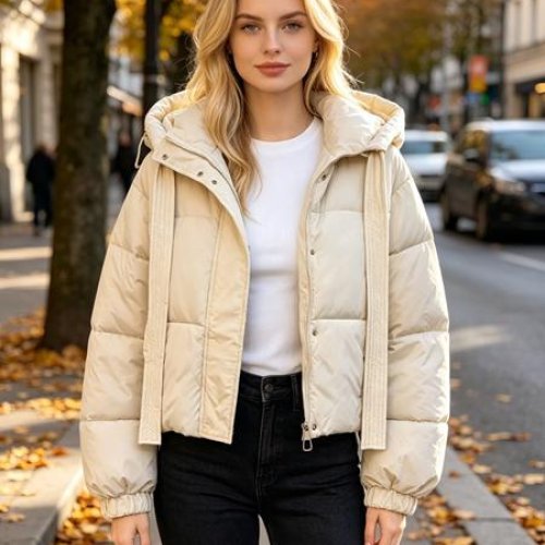 Куртка Jacket (L-2XL) B9209 beige (деми) Jacket B9209 beige