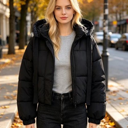 Куртка Jacket (L-2XL) B9209 black (деми) Jacket B9209 black
