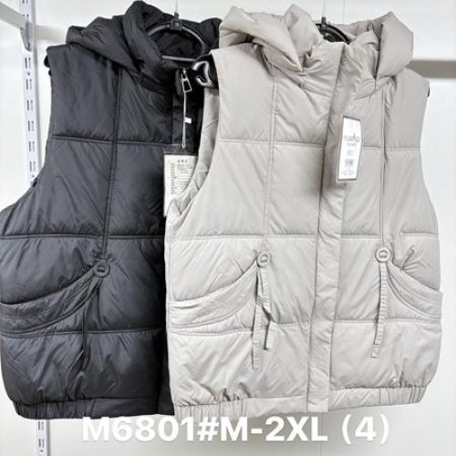 Жилетка Jacket (M-2XL) M6801 black (деми) Jacket M6801 black