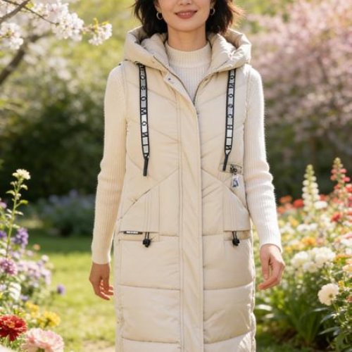 Жилетка Jacket (40-48) M730 beige (деми) Jacket M730 beige