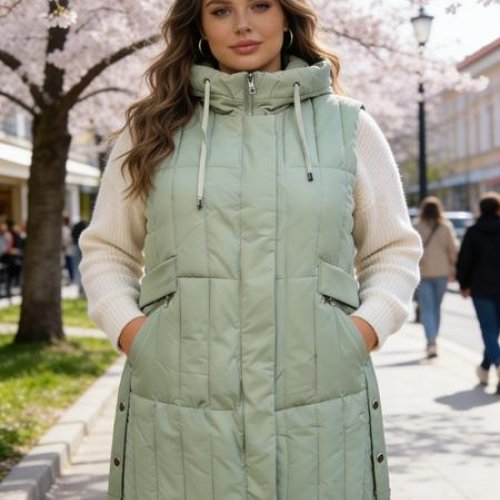 Жилетка Jacket (52-60) M8809 mint (деми) Jacket M8809 mint