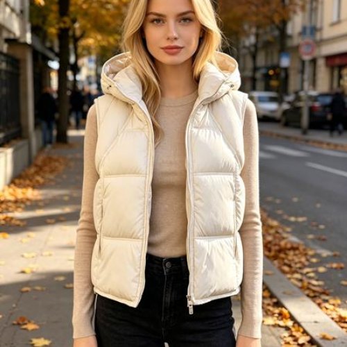 Жилетка Jacket (S-XL) M902 beige (деми) Jacket M902 beige