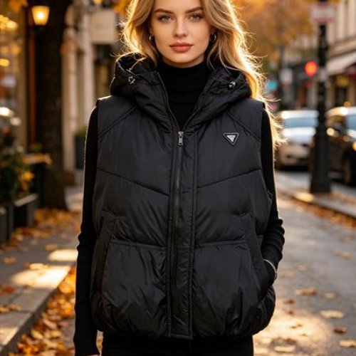 Жилетка Jacket (M-2XL) M907 black (деми) Jacket M907 black