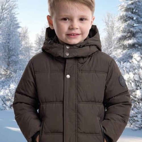 Куртка Delfinka (104-122) 26342 brown (зима) Delfinka 26342 brown