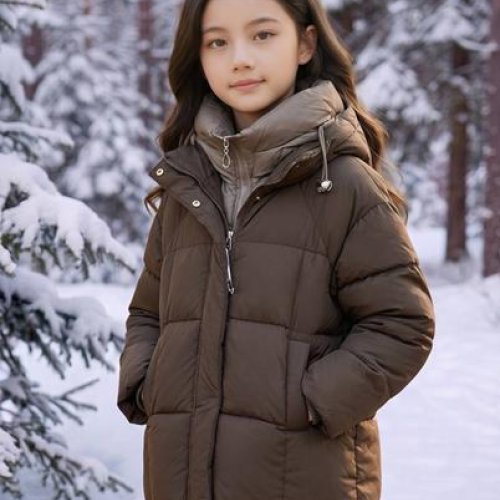 Куртка Delfinka (134-158) 66128 brown (зима) Delfinka 66128 brown