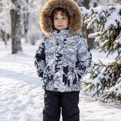 Костюм Delfinka (86-110) 7710 l.grey (зима) Delfinka 7710 l.grey