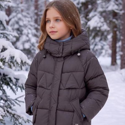 Куртка Delfinka (122-146) 822 black (зима) Delfinka 822 black