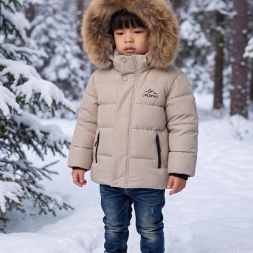 Куртка Delfinka (92-116) HM620 beige (зима) Delfinka HM620 beige