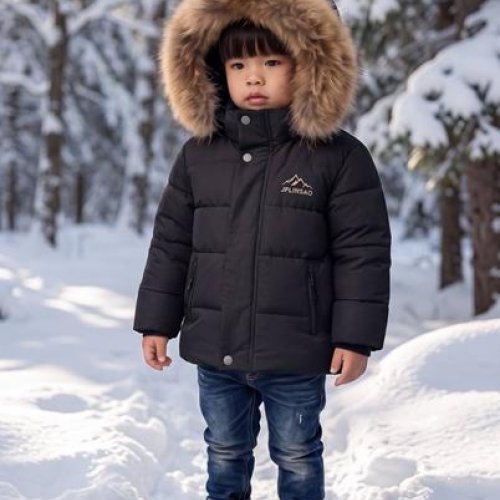 Куртка Delfinka (92-116) HM620 black (зима) Delfinka HM620 black