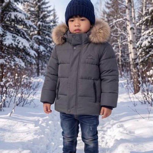 Куртка Delfinka (92-116) HM620 grey (зима) Delfinka HM620 grey