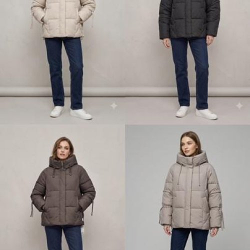 Пуховик Yafeier (44-50) 2606 d.beige (зима) Yafeier 2606 d.beige