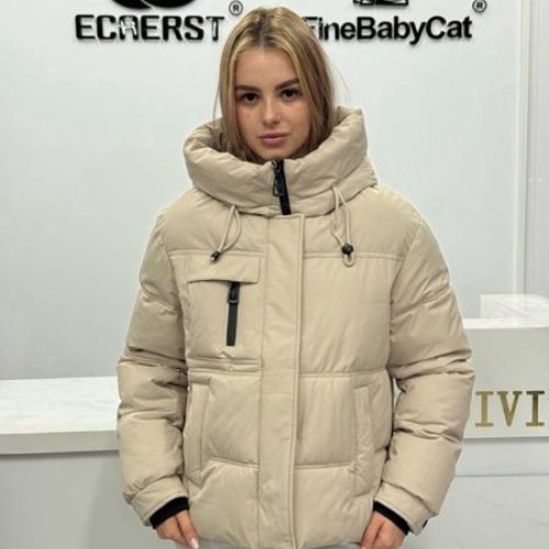 Пуховик Yafeier (M-2XL) 6009 beige (зима) Yafeier 6009 beige