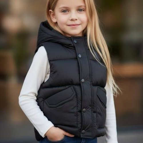Жилетка Delfinka (98-122) 88019 black (деми) Delfinka 88019 black